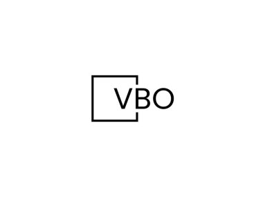 vbo harfleri logo tasarım vektör şablonu