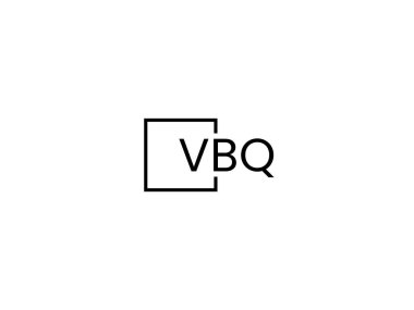 vbq harfleri logo tasarım vektör şablonu