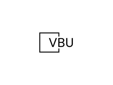 vbu harfleri logo tasarım vektör şablonu