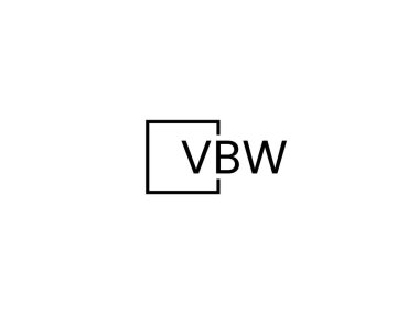 vbw harfleri logo tasarım vektör şablonu