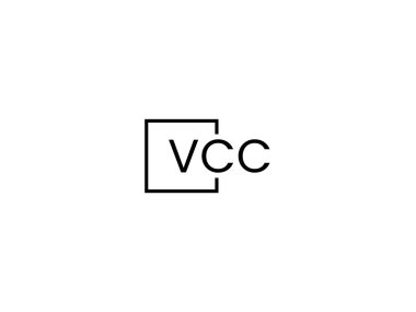 vcc harfleri logo tasarım vektör şablonu