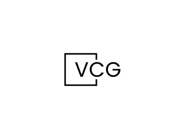 vcg harfleri logo tasarım vektör şablonu