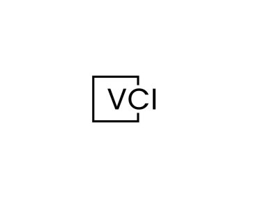 vci harfleri logo tasarım vektör şablonu