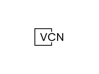 vcn harfleri logo tasarım vektör şablonu
