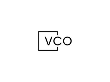 vco harfleri logo tasarım vektör şablonu