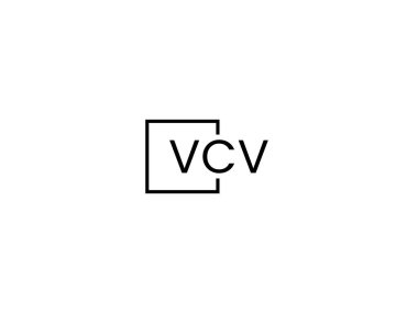 vcv harfleri logo tasarım vektör şablonu