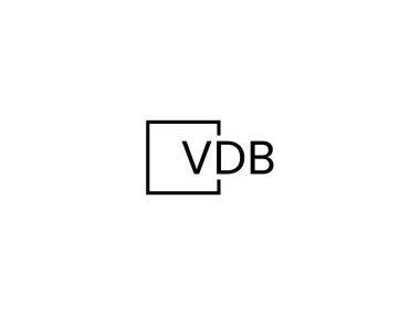 vdb harfleri logo tasarım vektör şablonu
