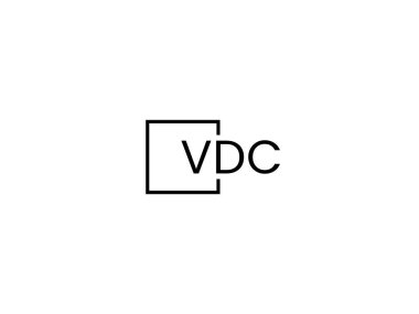 vdc harfleri logo tasarım vektör şablonu