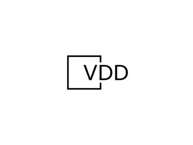 vdd harfleri logo tasarım vektör şablonu