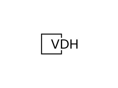 vdh harfleri logo tasarım vektör şablonu
