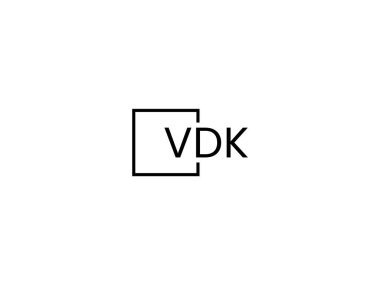 vdk harfleri logo tasarım vektör şablonu