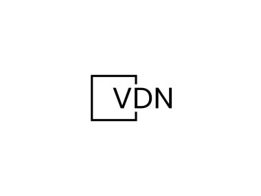 vdn harfleri logo tasarım vektör şablonu