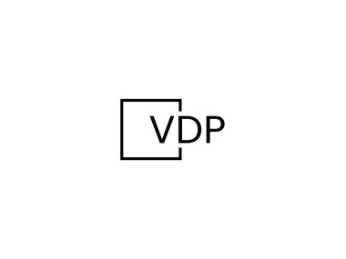 vdp harfleri logo tasarım vektör şablonu