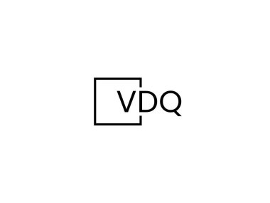 vdq harfleri logo tasarım vektör şablonu