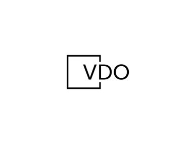 vdo harfleri logo tasarım vektör şablonu