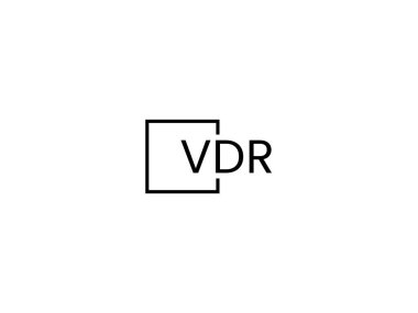vdr harfleri logo tasarım vektör şablonu