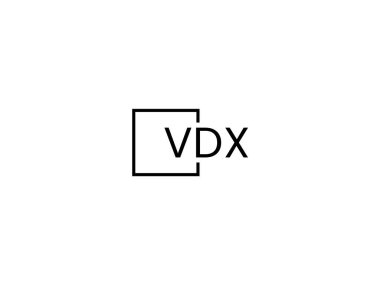 vdx harfleri logo tasarım vektör şablonu