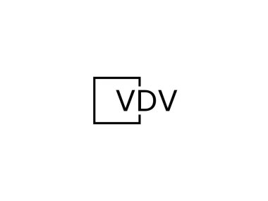 vdv harfleri logo tasarım vektör şablonu