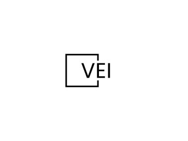 Vei harfleri logo tasarım vektör şablonu