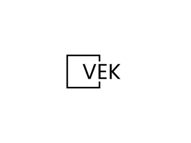 Vek harfleri logo tasarım vektör şablonu