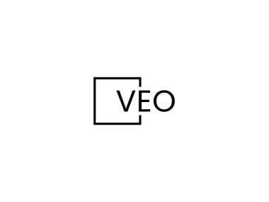 veo harfleri logo tasarım vektör şablonu