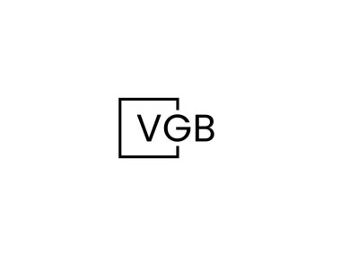 vgb harfleri logo tasarım vektör şablonu