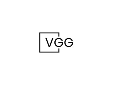 vgg harfleri logo tasarım vektör şablonu