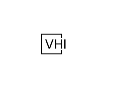 vhi harf logo tasarım vektör şablonu
