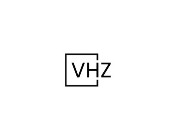 vhz harfi logo simgesi tasarım şablonu elementleri