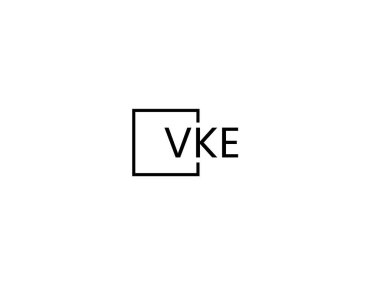 Beyaz arkaplanda VKE harfleri logo tasarımı