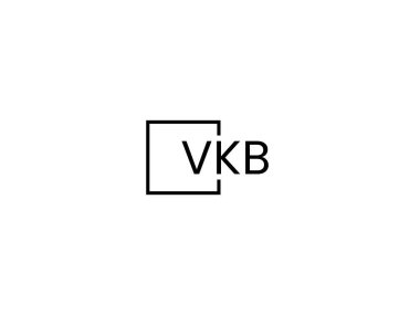Beyaz arkaplanda VKB harfleri logo tasarımı