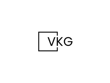 Beyaz arkaplanda VKG harfleri logo tasarımı