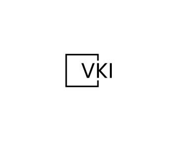 Beyaz arkaplanda VKI harfleri logo tasarımı