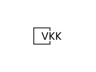 Beyaz arkaplanda VKK harfleri logo tasarımı