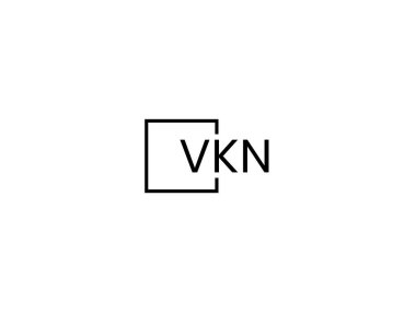 Beyaz arkaplanda VKN harfleri logo tasarımı
