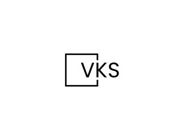 Beyaz arkaplanda VKS harfleri logo tasarımı