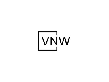VNW harfleri logo tasarım vektör şablonu
