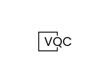 VQC harfleri logo tasarım vektör şablonu