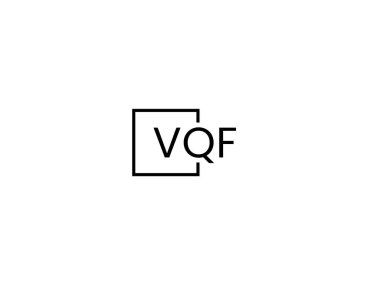 VQF harfleri logo tasarım vektör şablonu