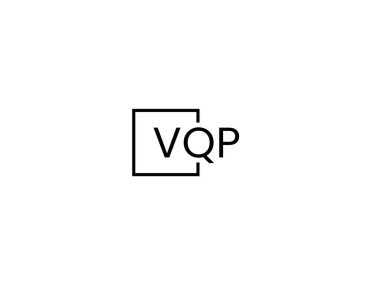 VQP harfleri logo tasarım vektör şablonu