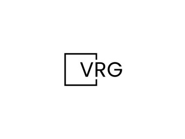 VRG harfleri logo tasarım vektör şablonu