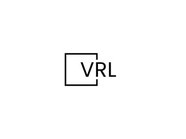 VRL harfleri logo tasarım vektör şablonu