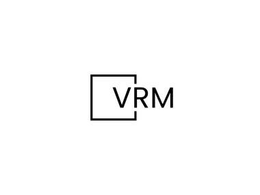 VRM harfleri logo tasarım vektör şablonu