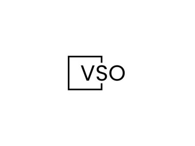 VSO harfleri logo tasarım vektör şablonu