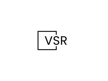 VSR harfleri logo tasarım vektör şablonu