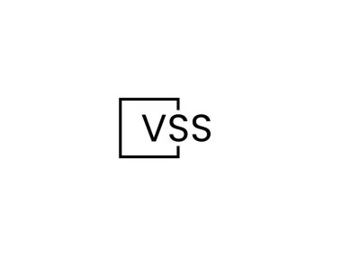 VSS harfleri logo tasarım vektör şablonu