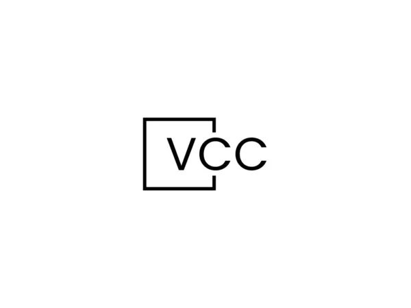 Letras Vcc Modelo Vetor Design Logotipo — Vetor de Stock
