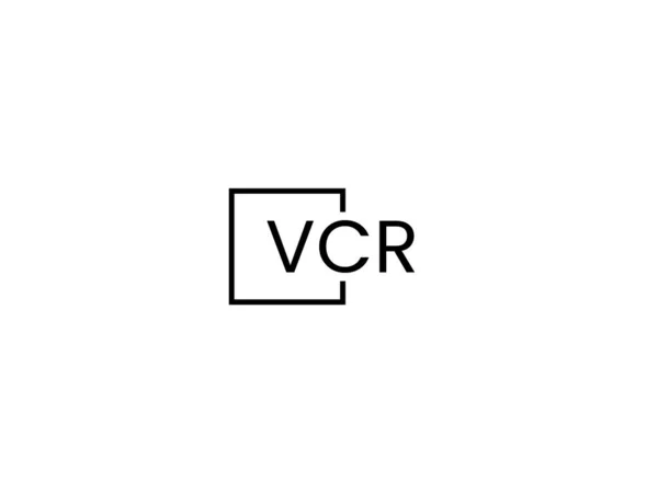 Vcr Letras Logotipo Modelo Vetor Design —  Vetores de Stock