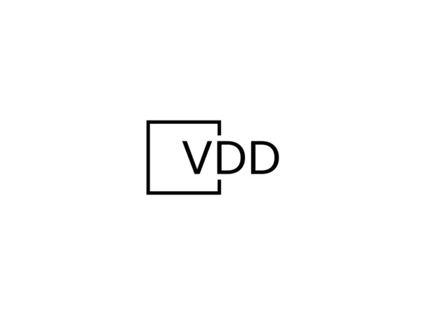 Vdd Letras Logotipo Modelo Vetor Design — Vetor de Stock