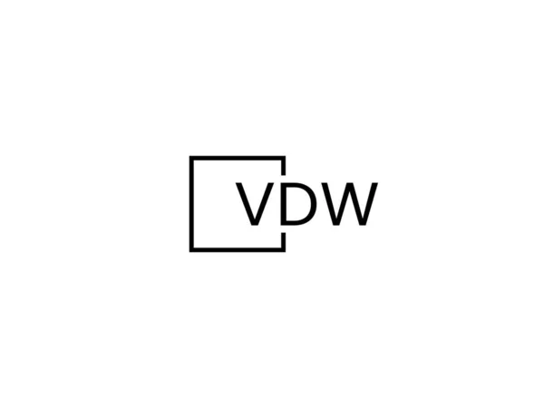 Vektorová Šablona Návrhu Loga Vdw — Stockový vektor